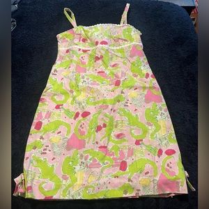 Lilly Pulitzer Originals Bel Air Frisky Business Alligator Dress 8